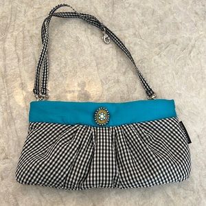 Pretty plaid silk purse